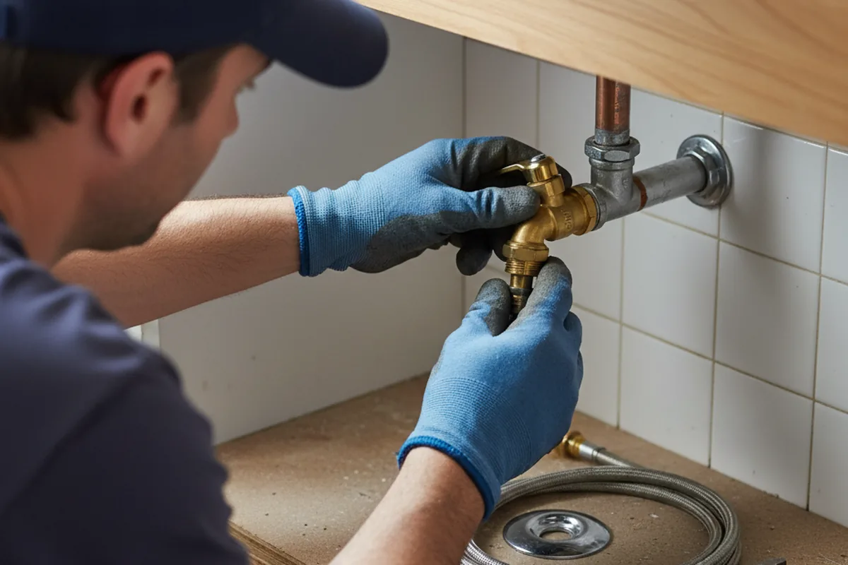 Shutoff valve and fitting work during Faucet and Fixture Repair in North Richland Hills